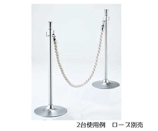 ストア・エキスプレス ロープパーティション シルバー 1本 RK-500-12-1 1台（ご注文単位1台）【直送品】