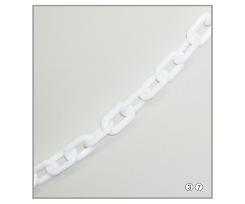 ストア・エキスプレス ガイドポール用樹脂チェーン 120cm 白 61-377-3-3 1本（ご注文単位1本）【直送品】