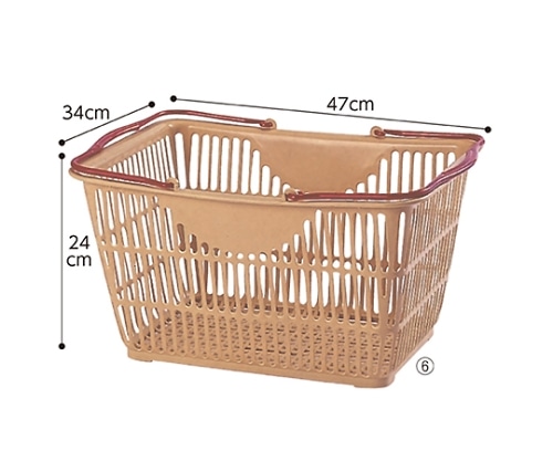 ストア・エキスプレス 買物カゴ(28リットル) ベージュ 1セット(10個入) 61-551-57-7 1セット（ご注文単位1セット）【直送品】