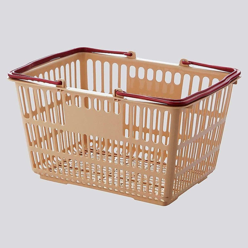 ストア・エキスプレス 買物カゴ(18リットル) ベージュ 1セット(10個入) 61-802-46-3 1セット（ご注文単位1セット）【直送品】