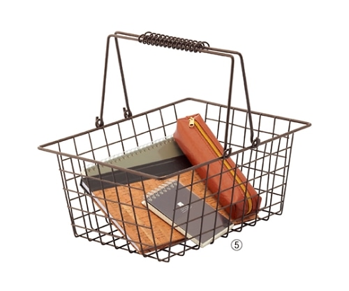ストア・エキスプレス ワイヤーバスケット M ブラウン 入数1個 61-380-2-5 1個（ご注文単位1個）【直送品】