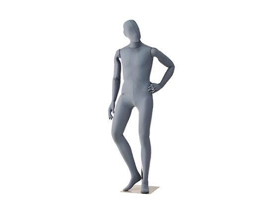 ストア・エキスプレス 紳士フレキシブルマネキン グレー 61-186-6-2 1台（ご注文単位1台）【直送品】