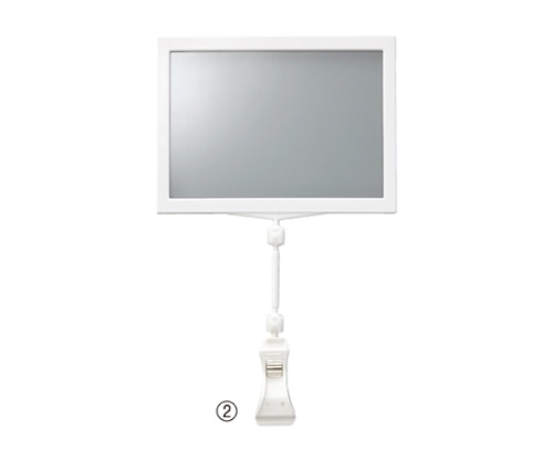 ストア・エキスプレス 樹脂製フレームクリップ A6ヨコ ホワイト 1セット(5個入) 61-554-17-2 1セット（ご注文単位1セット）【直送品】