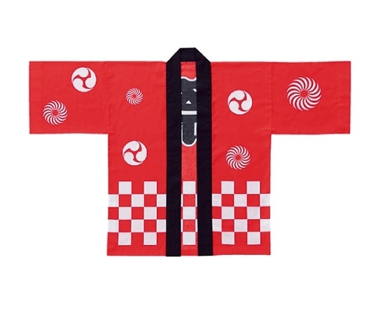 ストア・エキスプレス 祭ハッピ 赤 M 61-248-2-1 1枚（ご注文単位1枚）【直送品】