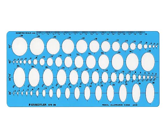 ステッドラー社 テンプレート 総合楕円 976 09 1枚(ご注文単位1枚)【直送品】