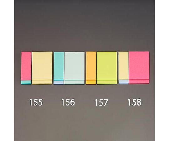 アズワン 75x50mm/75x25mm 強粘着メモ(30枚x4個/3色) EA762GA-158 1パック(ご注文単位1パック)【直送品】
