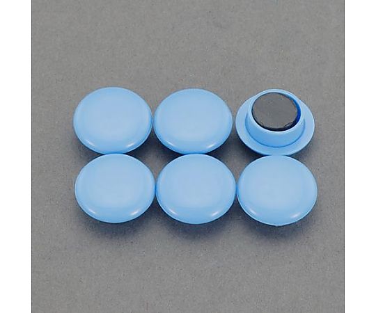 アズワン φ20mm マグネット(ブルー/6個) EA762FG-751 1パック(ご注文単位1パック)【直送品】