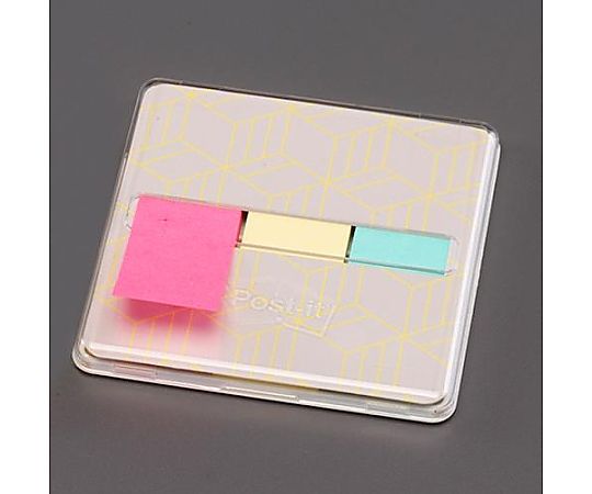 アズワン 75x25mm 強粘着メモ(28枚x3個/3色) EA762GA-148 1パック(ご注文単位1パック)【直送品】