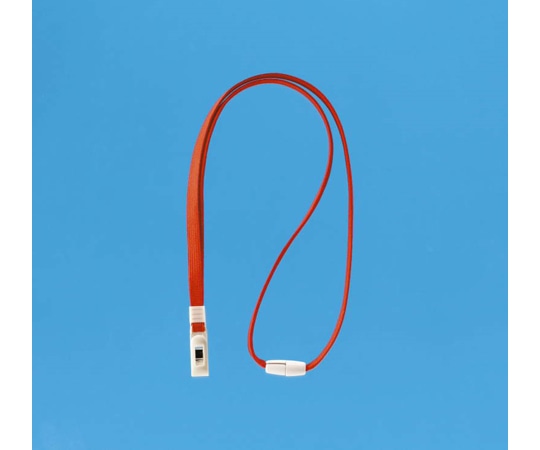 ライオン事務器 名札用ストラップ レッド N-7P 1個(ご注文単位1個)【直送品】