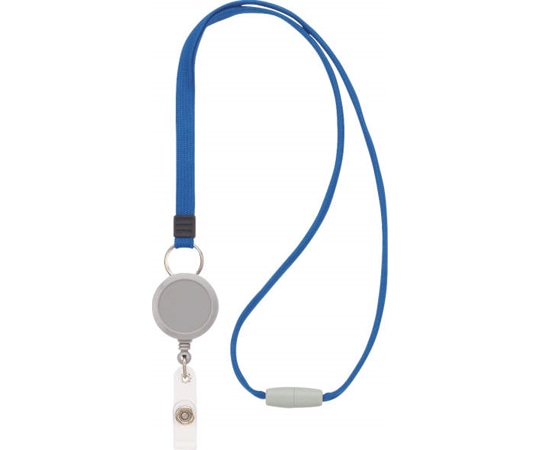 ライオン事務器 名札用ストラップ ブルー N-5P 1本(ご注文単位1本)【直送品】