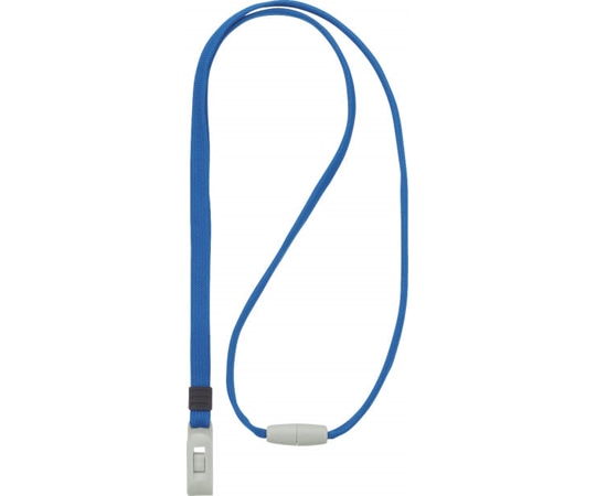 ライオン事務器 名札用ストラップ ブルー N-4P 1本(ご注文単位1本)【直送品】
