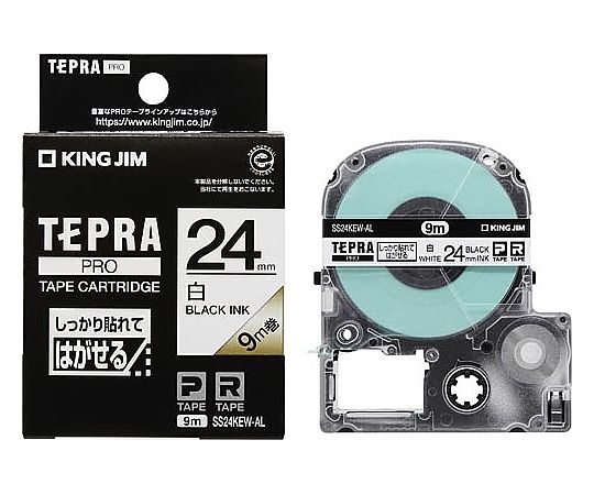 キングジム しっかり貼れてはがせるラベル24mm9m巻 SS24KEW-AL 1個(ご注文単位1個)【直送品】