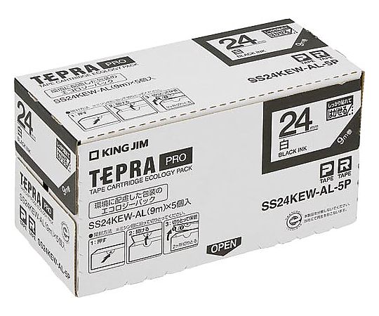 キングジム しっかり貼れてはがせるラベルエコパック24mm×5 1パック(5個入) SS24KEW-AL-5P 1パック(ご注文単位1パック)【直送品】