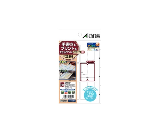 エーワン(A-ONE) 手書きもプリントもできるラベル はがきサイズ インデックス 特大 6面 34mm×42mm 1パック(10シート入) 26201 1パック(ご注文単位1パック)【直送品】