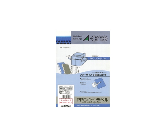 エーワン(A-ONE) PPC(コピー)ラベル 透明ツヤ消しフィルムタイプ A4判 ノーカット 1箱(100シート入) 27003 1箱(ご注文単位1箱)【直送品】