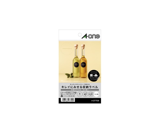 エーワン(A-ONE) キレイにみせる収納ラベル 水に強い マット紙 8面 丸型 はがきサイズ 収納 パーソナル 1パック(5シート入) 27709 1パック(ご注文単位1パック)【直送品】