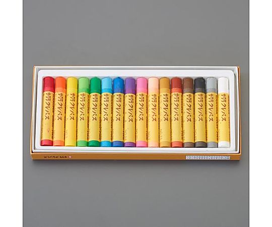 アズワン 16本組 [太巻]クレパス(油性) EA765MV-502 1セット(ご注文単位1セット)【直送品】