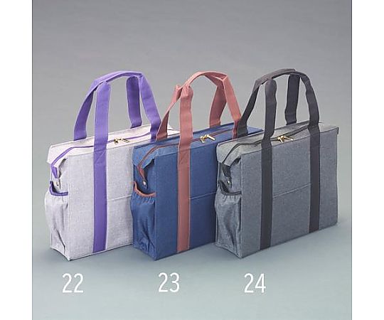 アズワン 275x355x110mm オフィス用トートバッグ(グレー) EA927AS-22 1個(ご注文単位1個)【直送品】