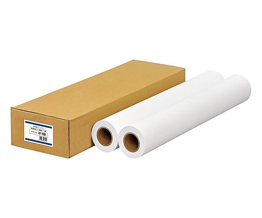中川製作所 P普通紙81g610mm×50m24インチ幅2本 0000-208-411B 1箱(ご注文単位1箱)【直送品】
