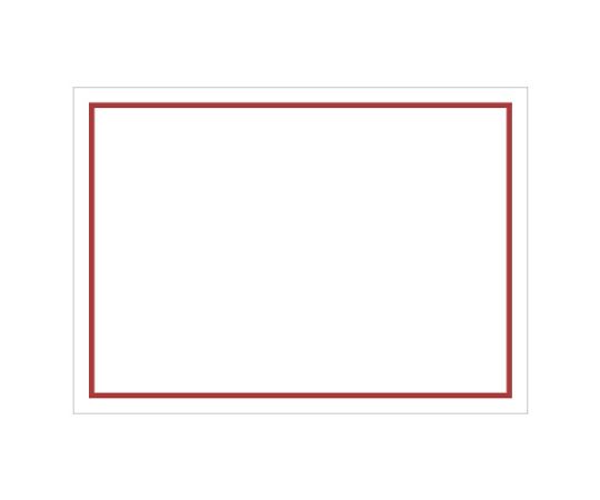 ユニット ゼッケンステッカー背中用 赤枠白地無地 831-967 1枚(ご注文単位1枚)【直送品】