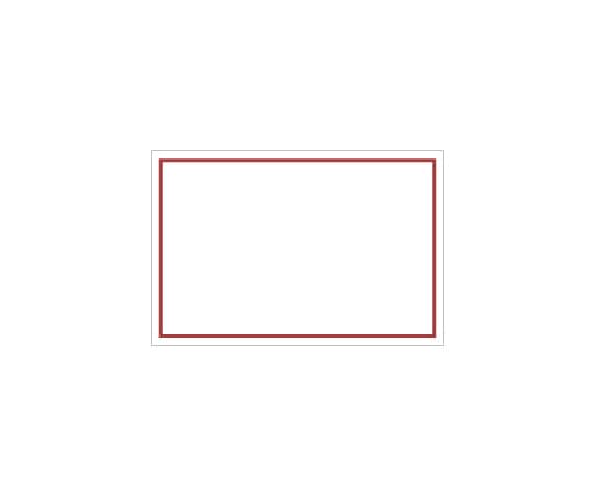 ユニット ゼッケンステッカー胸用 赤枠白地無地 831-977 1枚(ご注文単位1枚)【直送品】