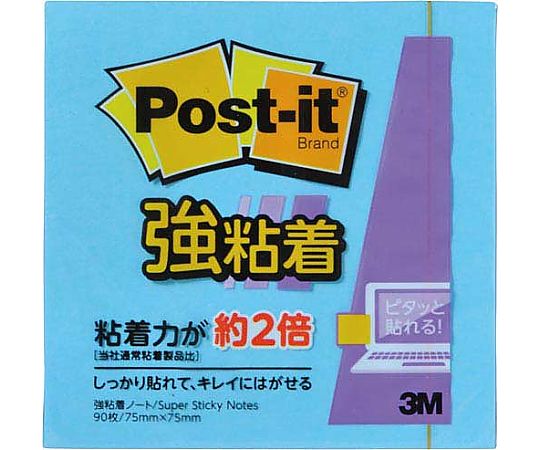 スリーエム ポストイッ ト強粘着 75×75 ネオン 青 1冊 654SS-B 1冊(ご注文単位1冊)【直送品】