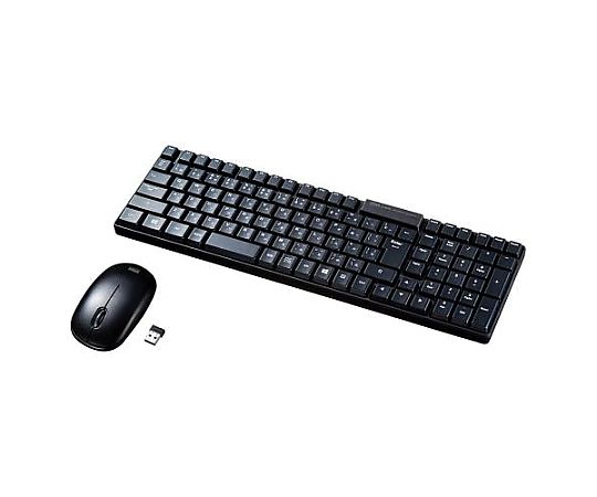 サンワサプライ 392x124x28mm ワイヤレスキーボード(テンキー付/マウス付) EA764AB-209 1個(ご注文単位1個)【直送品】