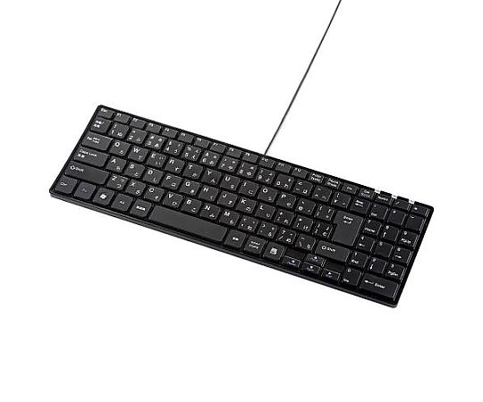 サンワサプライ 345x115x19mm キーボード(薄型/テンキー付/黒) EA764AB-215 1個(ご注文単位1個)【直送品】