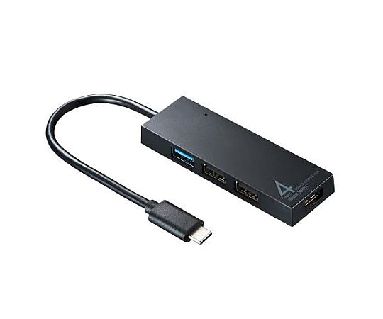 サンワサプライ [3+1ポート] USB Type-C コンボハブ(ブラック) EA764AD-66 1個(ご注文単位1個)【直送品】