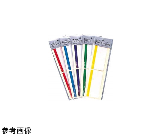 ライオン事務器 クリアーラベル 赤 No.90 1冊(ご注文単位1冊)【直送品】