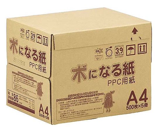 ファイル コピー用紙 木になる紙A4 1箱(500枚×5冊) キーA4 1箱(ご注文単位1箱)【直送品】
