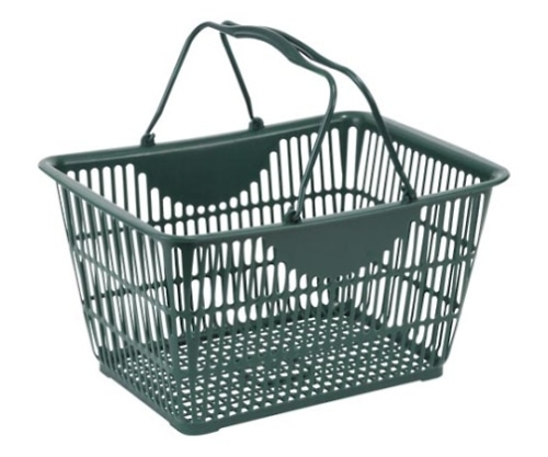 ナンシン ショッピングバスケット ダークグリーン SW-28 1個（ご注文単位1個）【直送品】