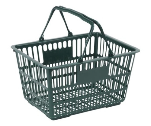 ナンシン ショッピングバスケット ダークグリーン SWD-18 1個（ご注文単位1個）【直送品】