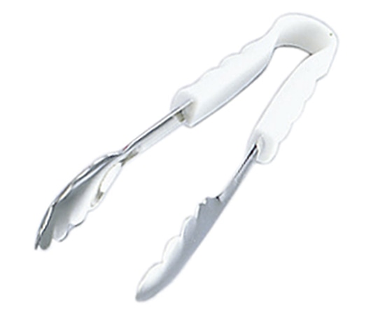 エムテートリマツ 抗菌Pc柄万能トング ホワイト 2S-W 1個（ご注文単位1個）【直送品】