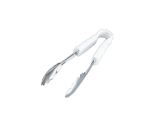 エムテートリマツ 抗菌Pc柄万能トング ホワイト 1L-W 1個（ご注文単位1個）【直送品】