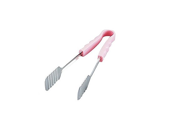 エムテートリマツ 抗菌Pc柄ケーキトング ピンク 3-P 1個（ご注文単位1個）【直送品】