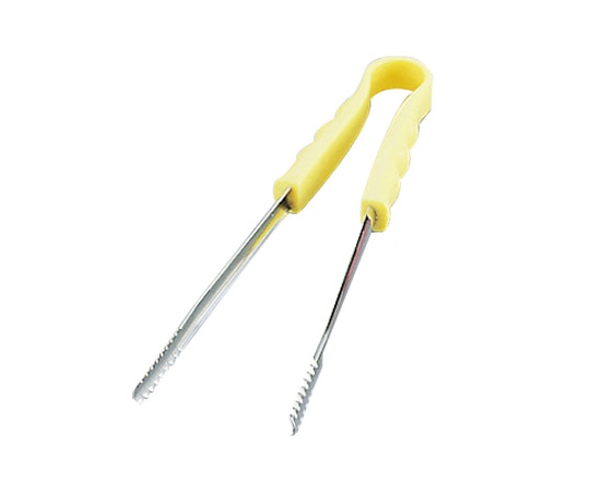 エムテートリマツ 抗菌Pc柄ワニ口トング イエロー 4-Y 1個（ご注文単位1個）【直送品】