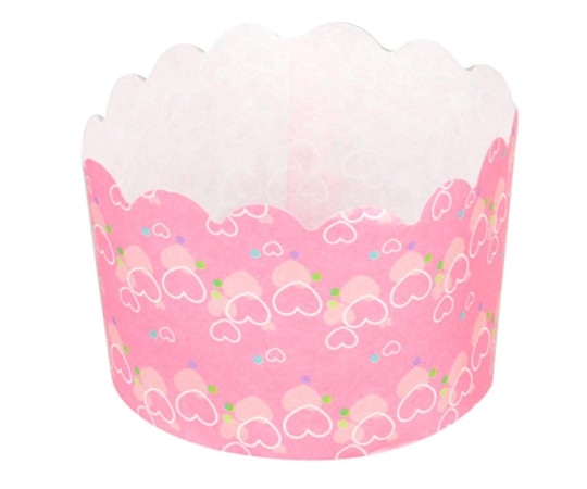 パール金属 ベイクイージー 紙製マフィンカップ 70mm(しゃぼんハート) 12枚入 D-2676 1袋（ご注文単位1袋）【直送品】