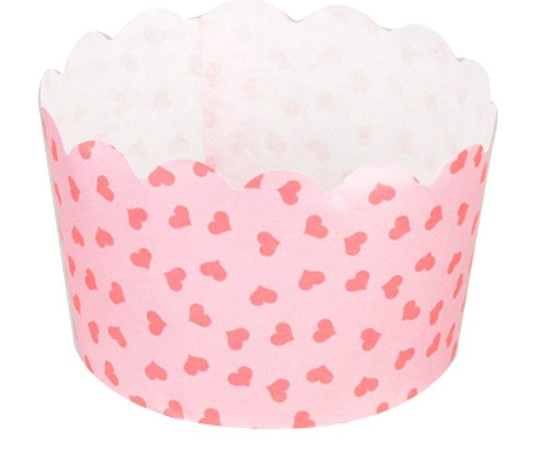 パール金属 ベイクイージー 紙製マフィンカップ 70mm(プチハート) 12枚入 D-2677 1袋（ご注文単位1袋）【直送品】