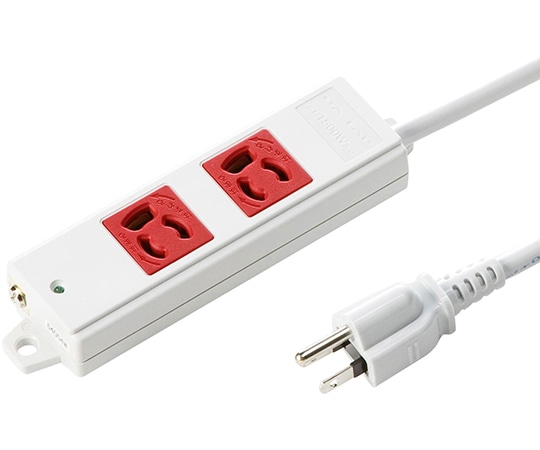 サンワサプライ 3P 3m 2個口タップ赤色 緊急用 TAP-K2-3R 1本(ご注文単位1本)【直送品】