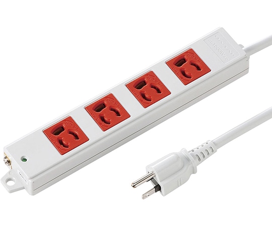 サンワサプライ 3P 3m 4個口タップ赤色 緊急用 TAP-K4-3R 1本(ご注文単位1本)【直送品】