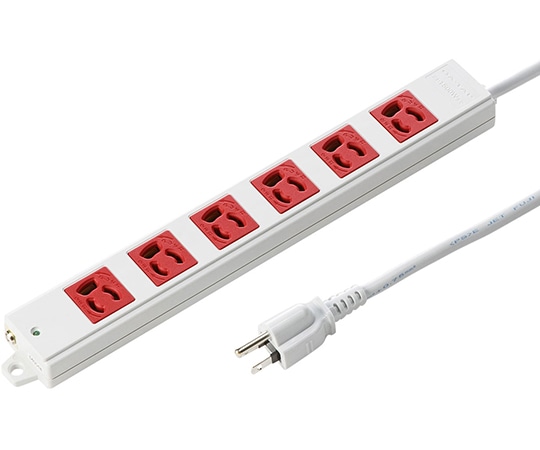 サンワサプライ 3P 3m 6個口タップ赤色 緊急用 TAP-K6-3R 1本(ご注文単位1本)【直送品】