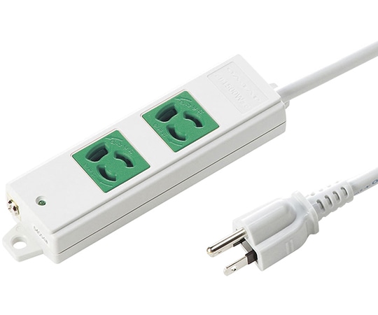 サンワサプライ 3P 3m 2個口タップ緑色 バックアップ用 TAP-K2-3G 1本(ご注文単位1本)【直送品】