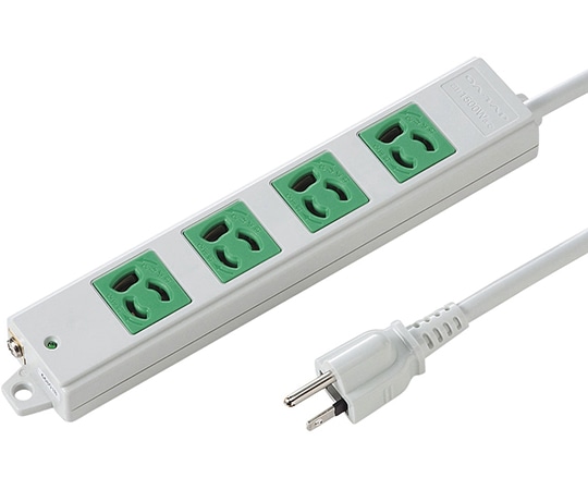 サンワサプライ 3P 3m 4個口タップ緑色 バックアップ用 TAP-K4-3G 1本(ご注文単位1本)【直送品】