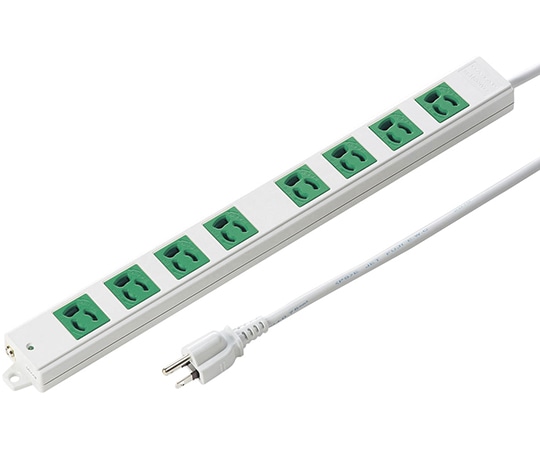 サンワサプライ 3P 3m 8個口タップ緑色 バックアップ用 TAP-K8-3G 1本(ご注文単位1本)【直送品】