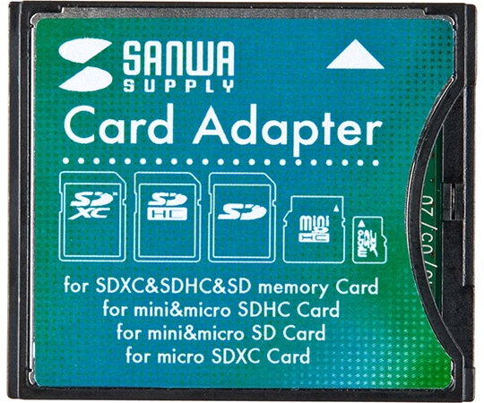 サンワサプライ SDXC用CF変換アダプタ ADR-SDCF2 1個(ご注文単位1個)【直送品】