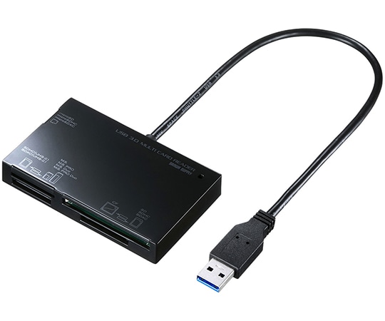 サンワサプライ USB3.0カードリーダー ADR-3ML35BK 1個(ご注文単位1個)【直送品】