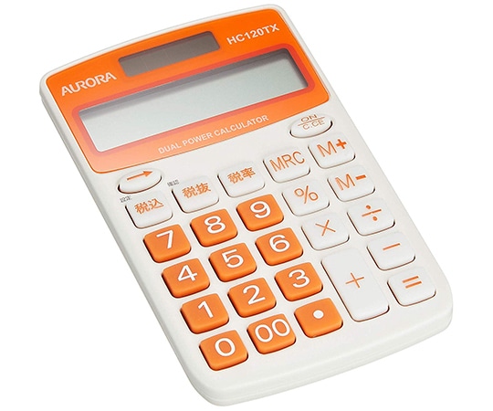 AURORA(オーロラ) ハンディカラー電卓 オレンジ HC120TX-O 1個(ご注文単位1個)【直送品】