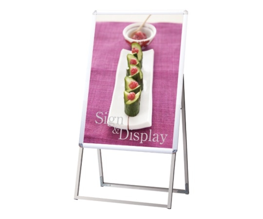 常磐精工 ポスターグリップスタンド看板 屋内用 B1片面シルバー PGSK-B1KS 1個(ご注文単位1個)【直送品】