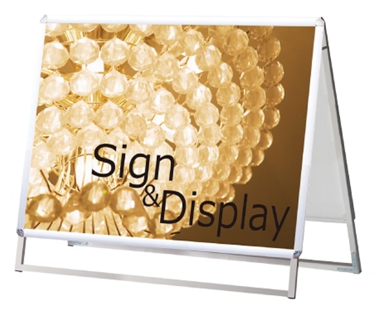 常磐精工 ポスターグリップスタンド看板 屋内用 B1横ロウ両面シルバー PGSK-B1YLRS 1個(ご注文単位1個)【直送品】